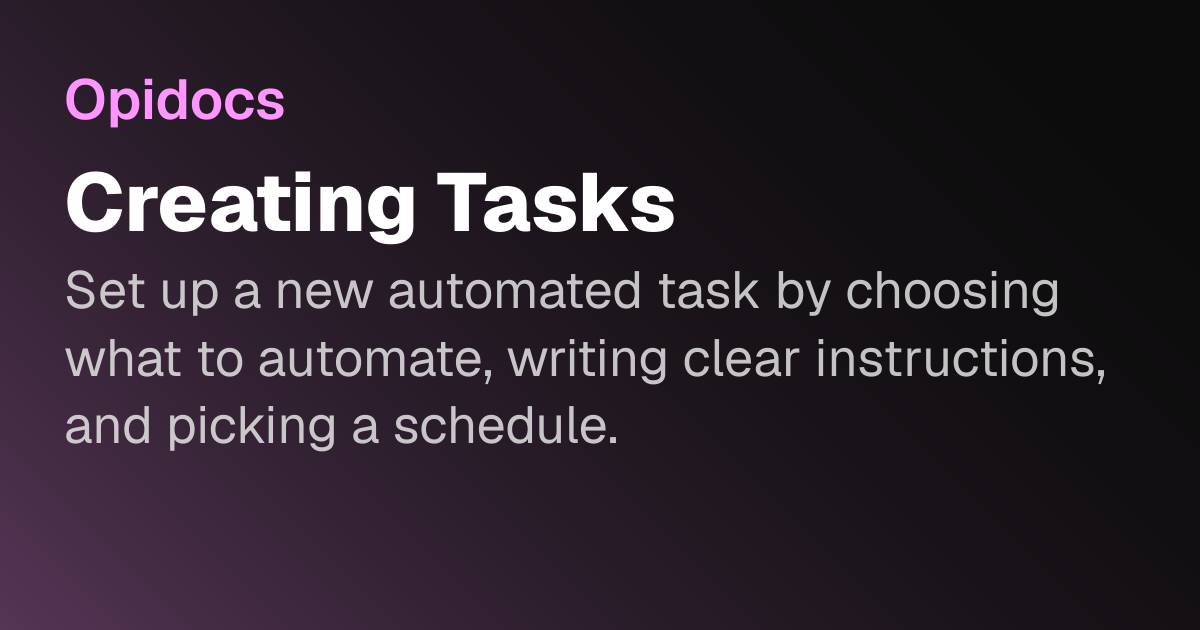 Creating Tasks