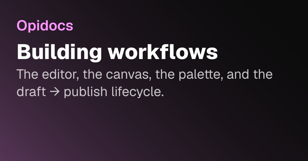 Building workflows