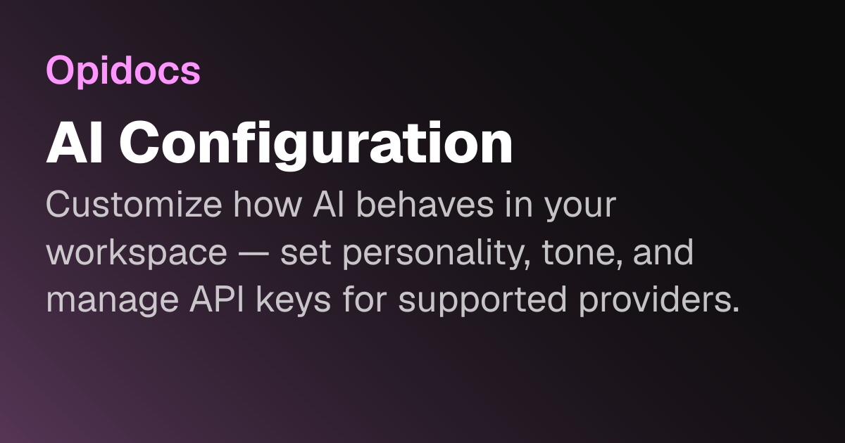 AI Configuration